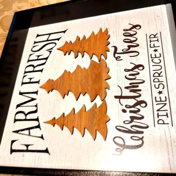 🎄 Adorable Farmhouse Wooden Wall - Stand Decor "Farm Fresh Christmas Tre - Picture 4 of 10